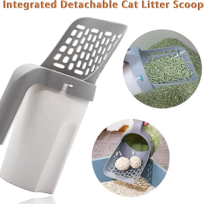 Premium Cat Litter Scoop with Refill - Reusable Pet Cleaning Tool for Efficient Cat Waste Management