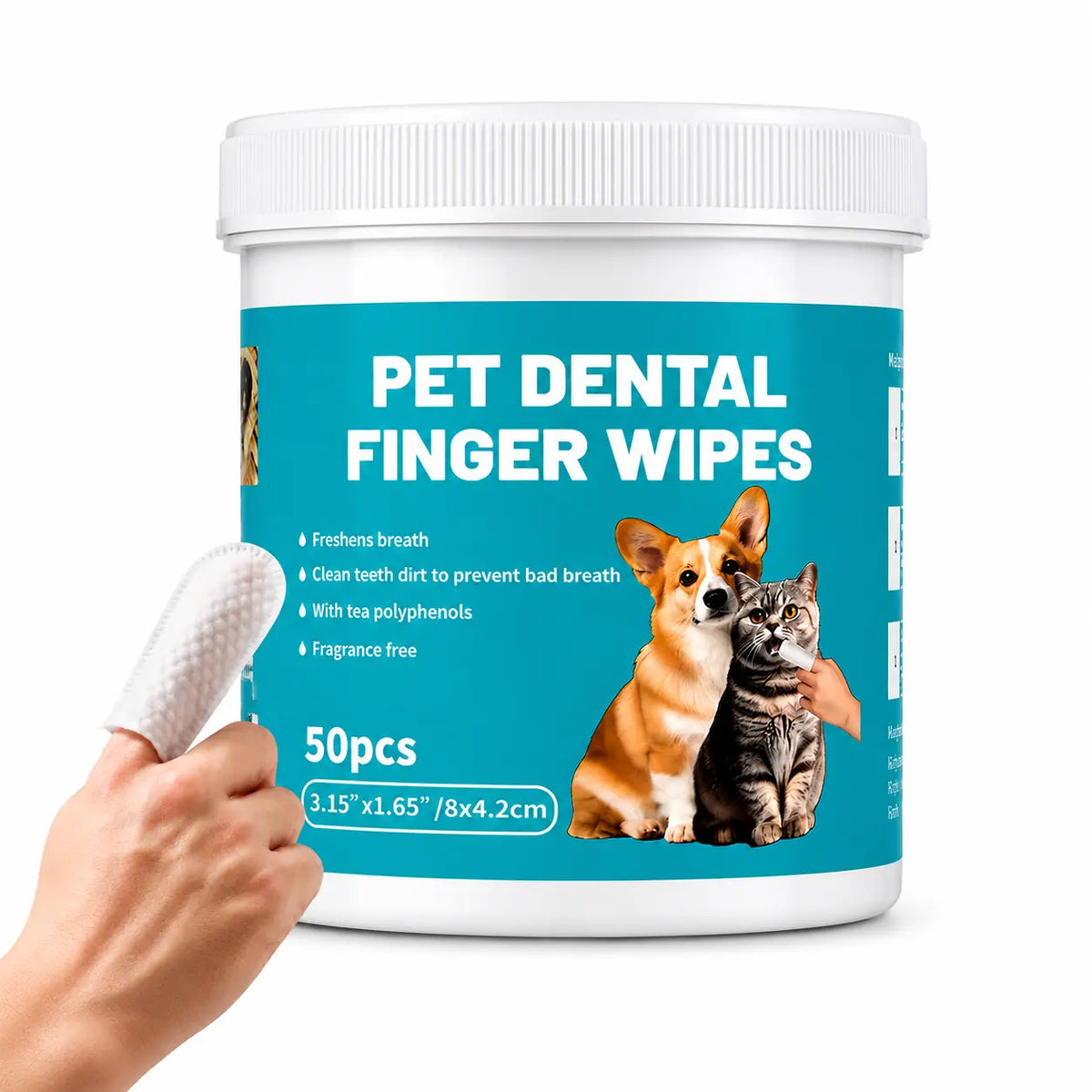 Edenwag Veterinary-Recommended Pet Dental Wipes for Dogs and Cats – Freshens Breath, Reduces Plaque and Tartar, Promotes Healthy Gums, Alternative to Traditional Toothbrushes and Toothpaste