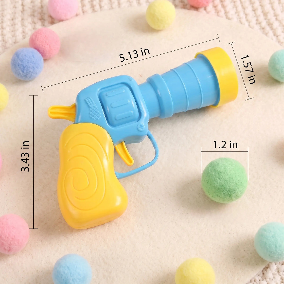 Plastic Universal Interactive Cat Toy Launcher Set - 1 Launcher, 30 Plush Balls, Battery-Free, Durable, Manual Trigger, Indoor Chasing Game, Bonding Boost, Ideal Gift for Cats