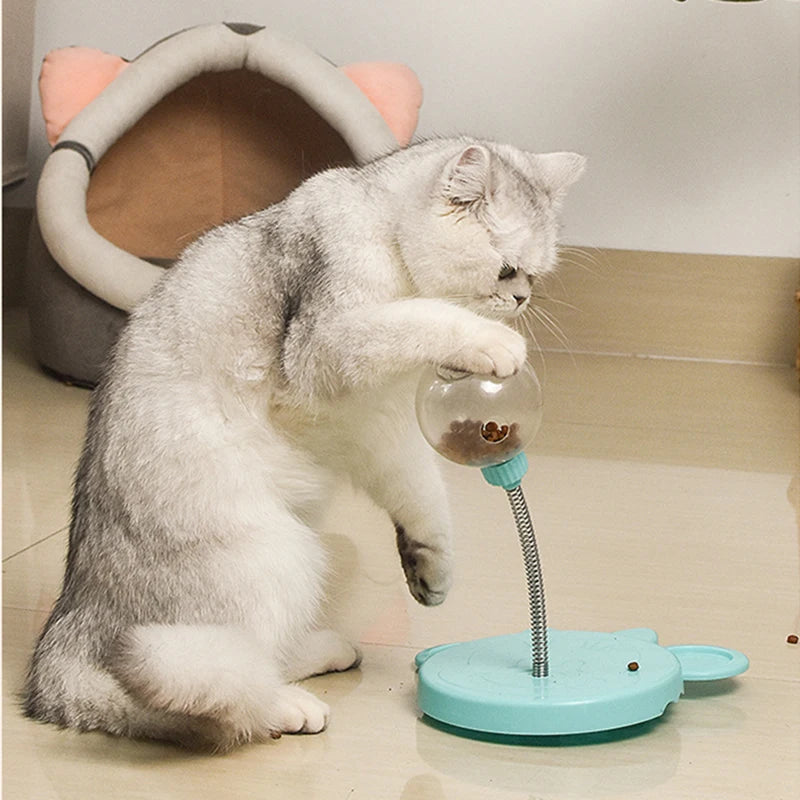 Interactive Pet Puzzle Food Dispenser Ball Toy for Cats and Dogs - Treat-Leaking, Catnip-Infused Slow Feeder and Engaging Pet Accessory
