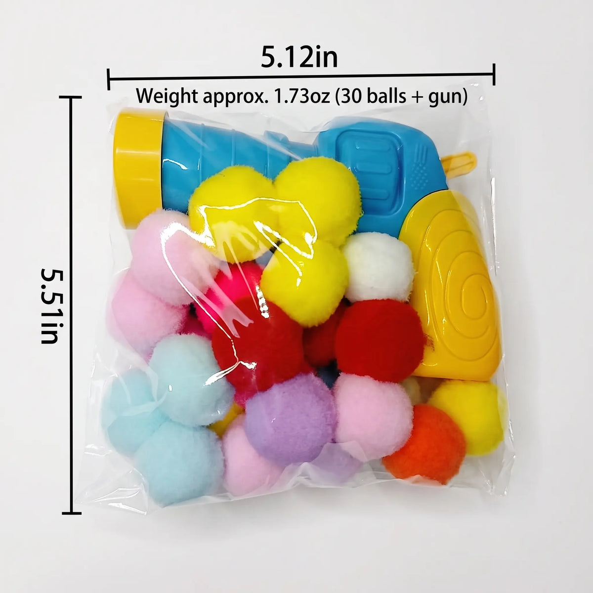 Plastic Universal Interactive Cat Toy Launcher Set - 1 Launcher, 30 Plush Balls, Battery-Free, Durable, Manual Trigger, Indoor Chasing Game, Bonding Boost, Ideal Gift for Cats