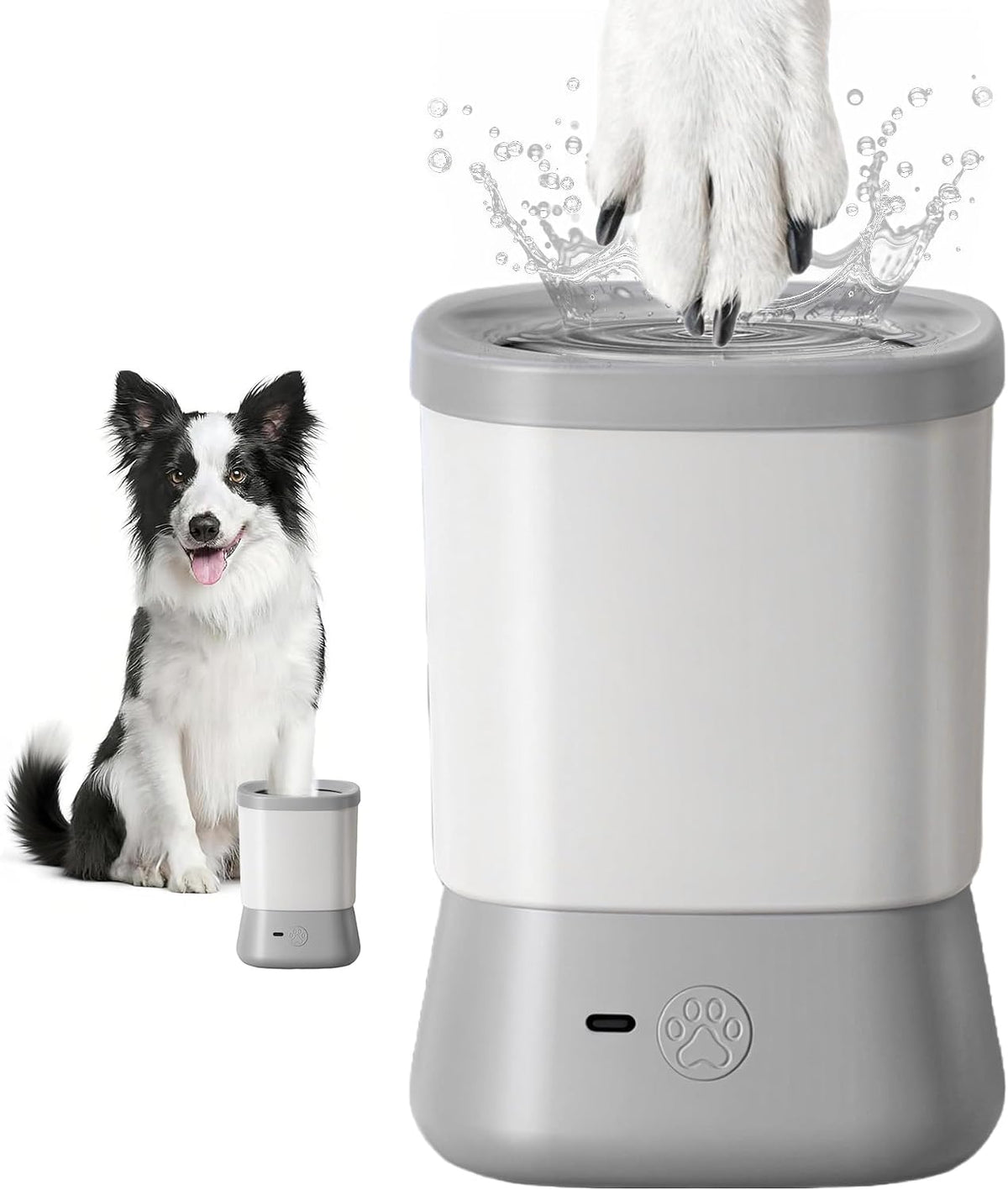 Electric Dog Paw Cleaner - Automatic Two-Speed Foot Washer for Medium to Large Dogs and Cats