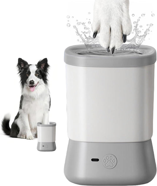 Electric Dog Paw Cleaner - Automatic Two-Speed Foot Washer for Medium to Large Dogs and Cats