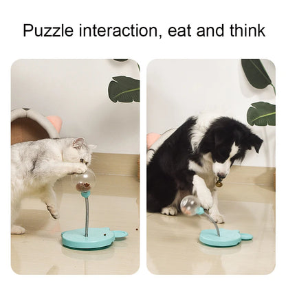 Interactive Pet Puzzle Food Dispenser Ball Toy for Cats and Dogs - Treat-Leaking, Catnip-Infused Slow Feeder and Engaging Pet Accessory