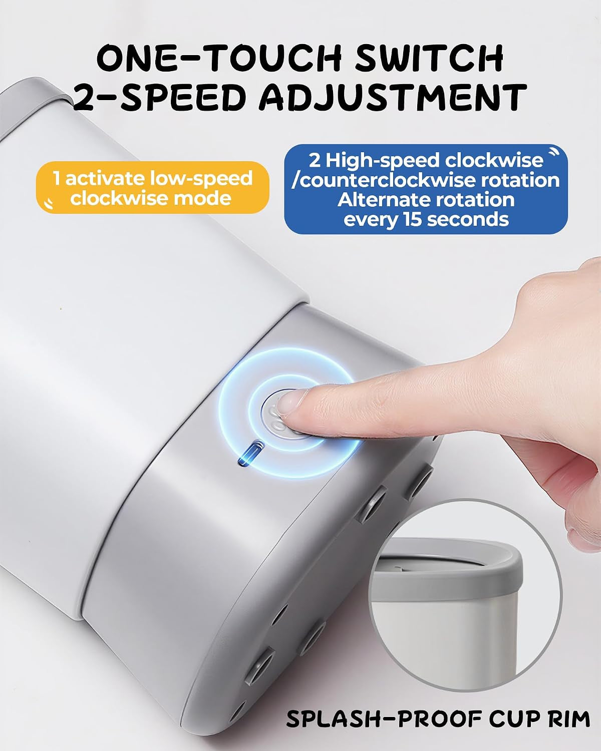 Electric Dog Paw Cleaner - Automatic Two-Speed Foot Washer for Medium to Large Dogs and Cats