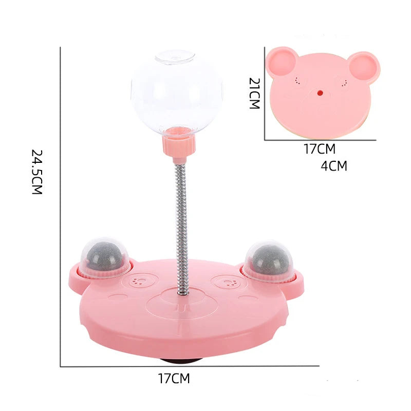 Interactive Pet Puzzle Food Dispenser Ball Toy for Cats and Dogs - Treat-Leaking, Catnip-Infused Slow Feeder and Engaging Pet Accessory