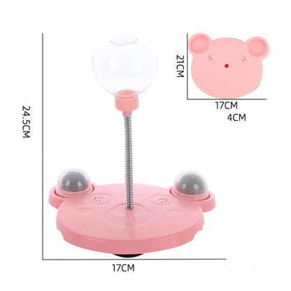 Interactive Pet Puzzle Food Dispenser Ball Toy for Cats and Dogs - Treat-Leaking, Catnip-Infused Slow Feeder and Engaging Pet Accessory