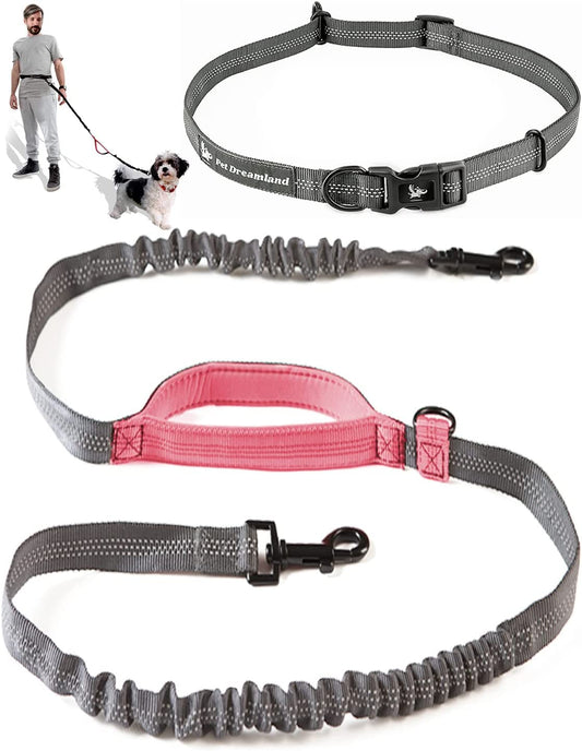 Premium Hands-Free Dog Leash for Medium Breeds: Comfortable, Durable, and Ideal for Active Lifestyles Including Running, Walking, and Hiking with Bungee Attachment
